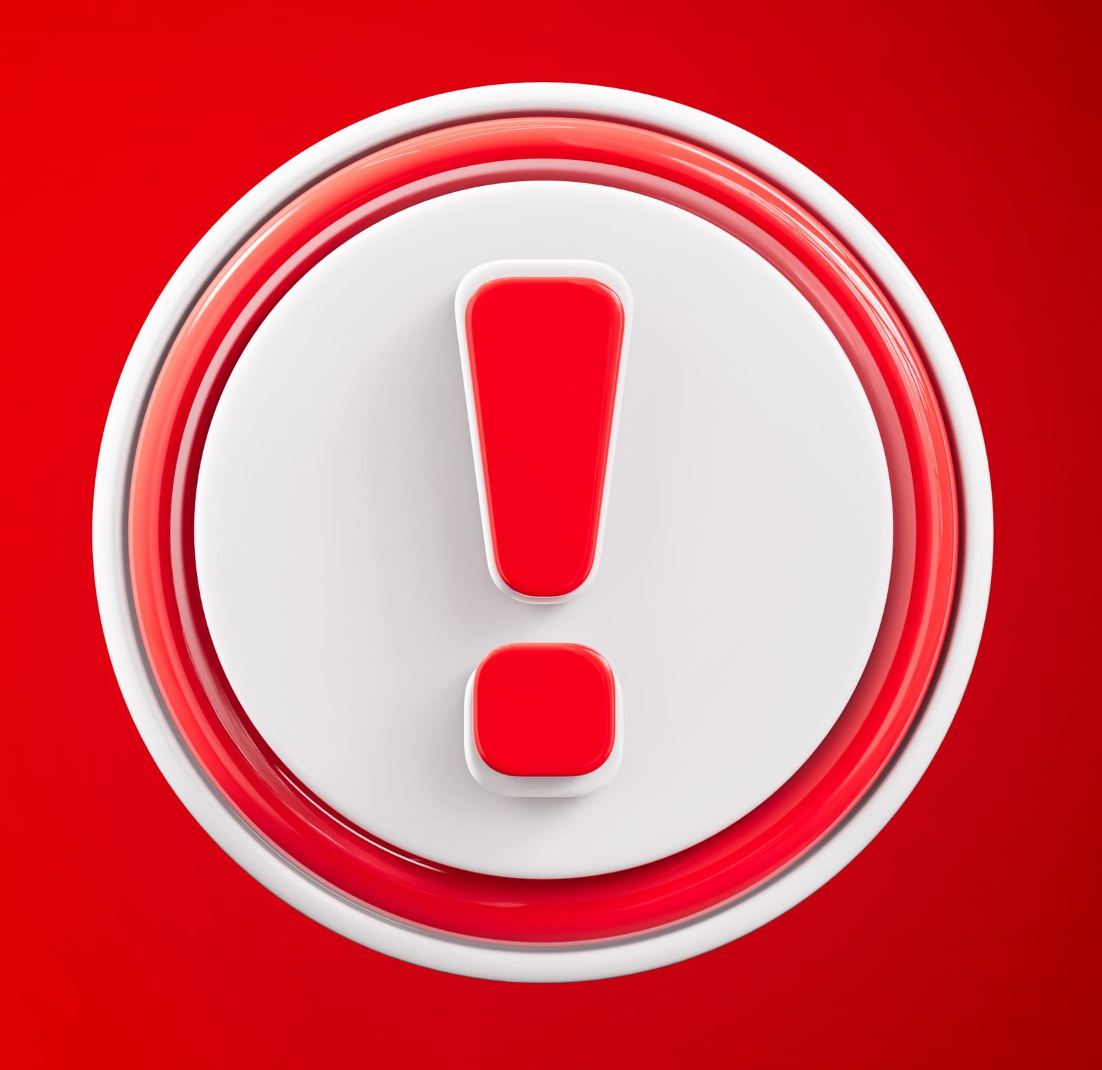 vykřičník červený